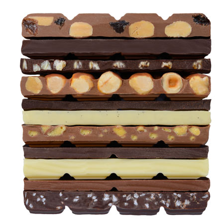 chocolate with large inclusions